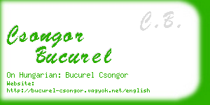 csongor bucurel business card